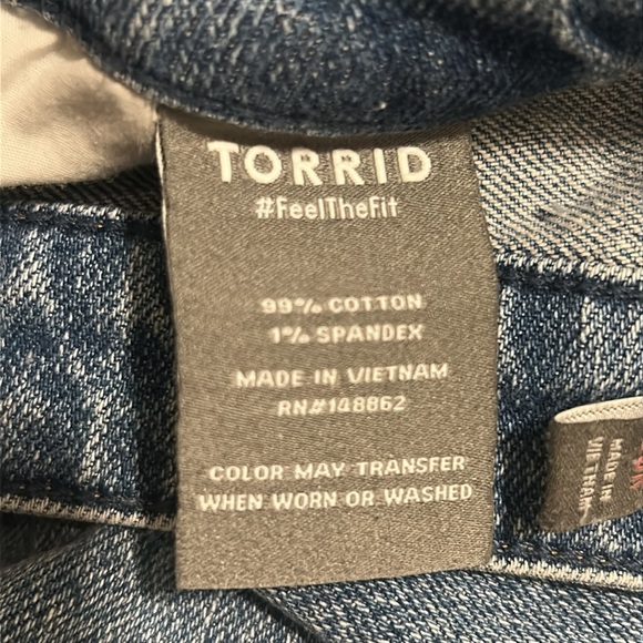 Torrid High Rise Distressed Straight Leg Jeans Size 16R - Picture 9 of 11
